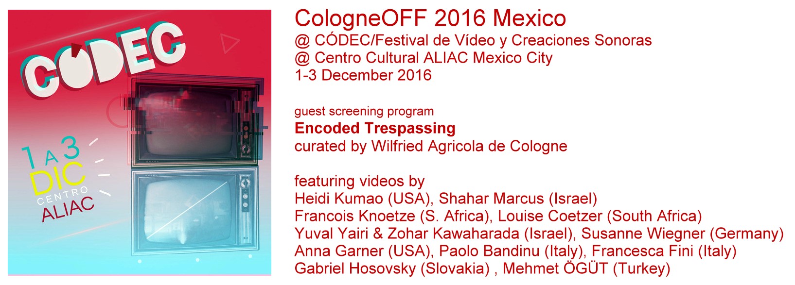 CologneOFF 2016 Mexico – 1-3 December